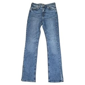 H&M high waist flare split hem jeans size 8 waist 28”